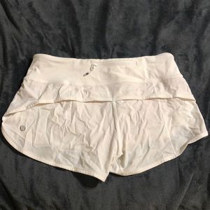 White Lululemon shorts